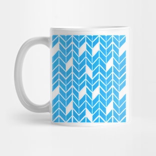 Broken Chevron Pattern - Sky Blue Mug